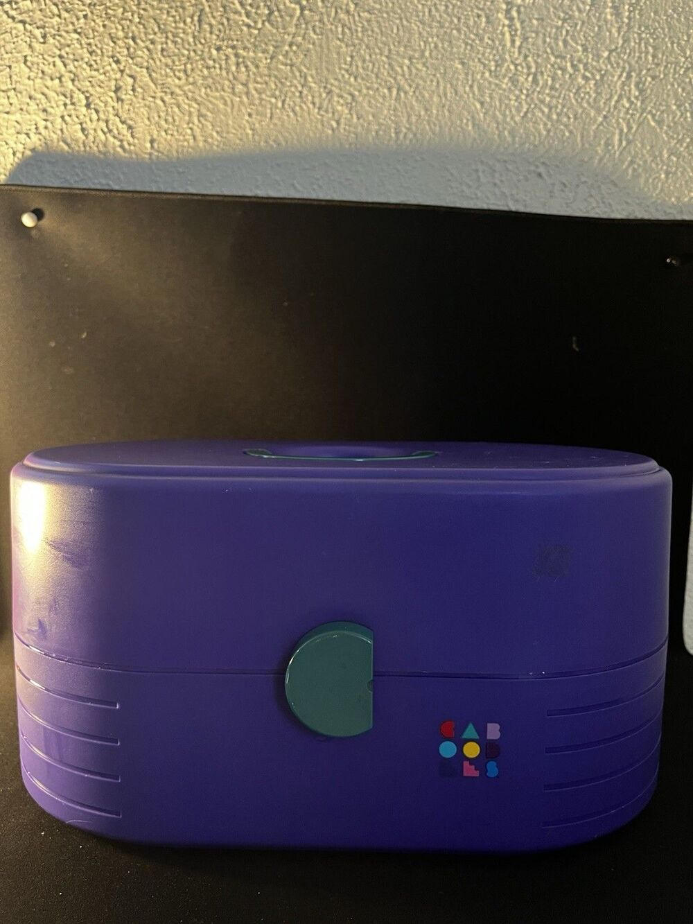Vintage 90s Caboodles Cosmetic Makeup Carry Case Organizer Purple & Teal